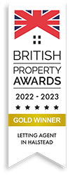 British Property Awards 2022 2023 Gold Winner Letting Agent in Halstead