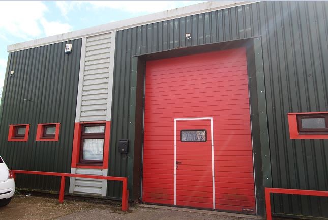 Front Entrance With Pedestrian & Roller Door